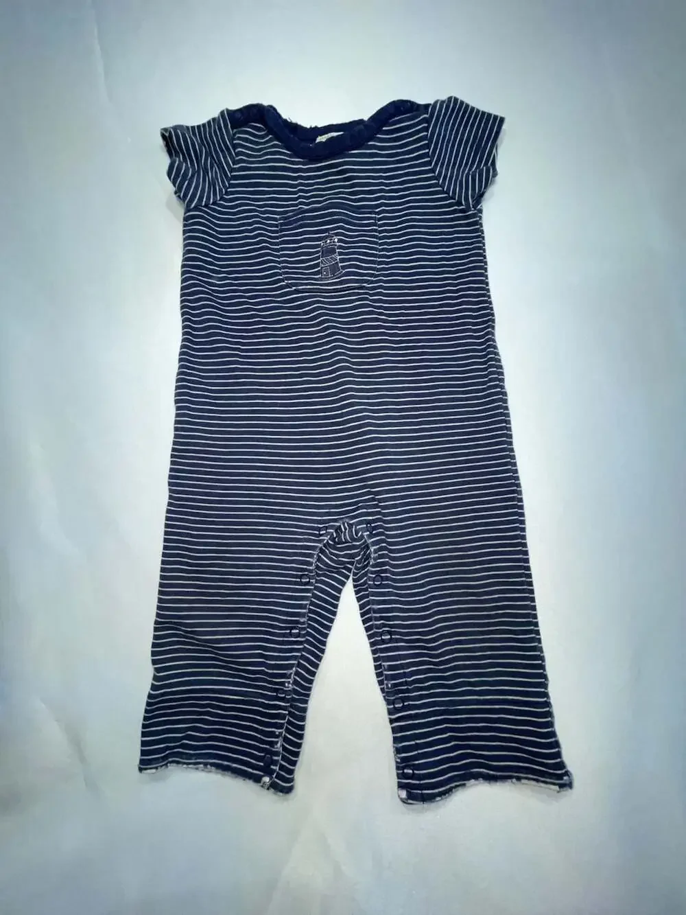 Gymboree Vintage Striped Lighthouse Applique Baby Romper